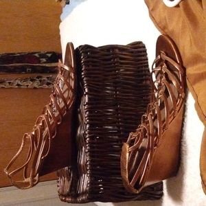 Gladiator style wedge sandals